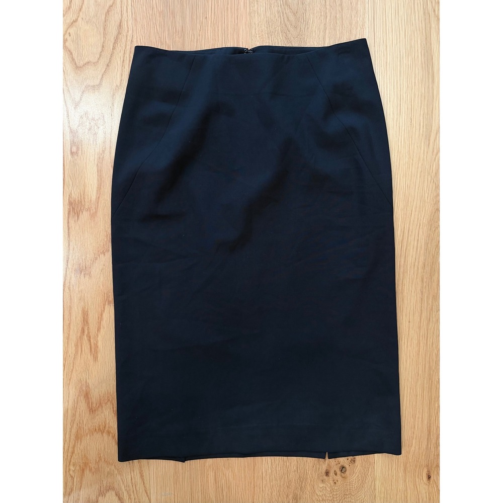 Theory Golda Tailor Stretch Wool Pencil Skirt Black Size 00